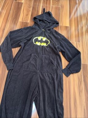 Large Adult Batman onesie feetie pajama